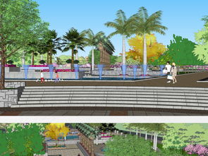 精品詳細街頭公園景觀su模型設計素材 城市規劃模型大全 18577204