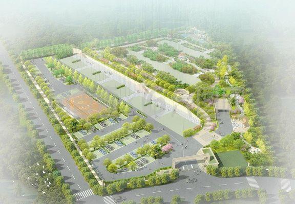 小區(qū)景觀設計鳥瞰圖圖片